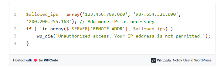 محدود کردن دسترسی با استفاده از wp-config.php (روش جایگزین)